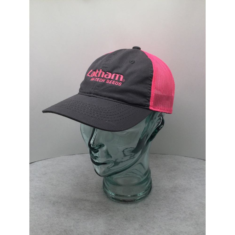 Womens Baseball Cap Pink and Grey Latham hi tech seeds